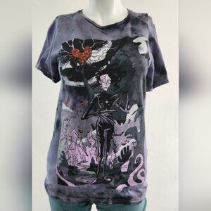 Edward Scissorhands Sketch Art Wash Boyfriend Fit Girls T-Shirt Size Sma…